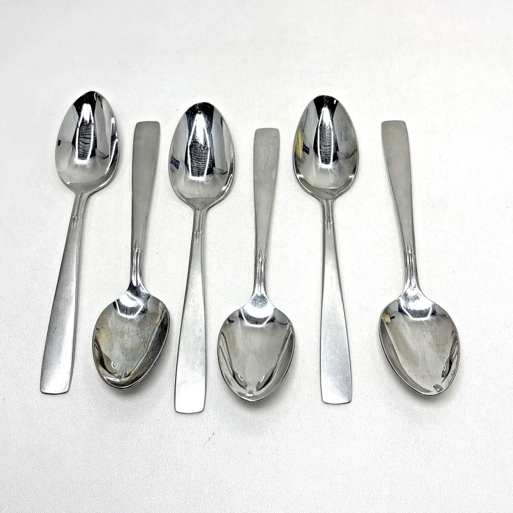 Oneida Satin Accent Set‎ of 6 Tea Spoons 6
